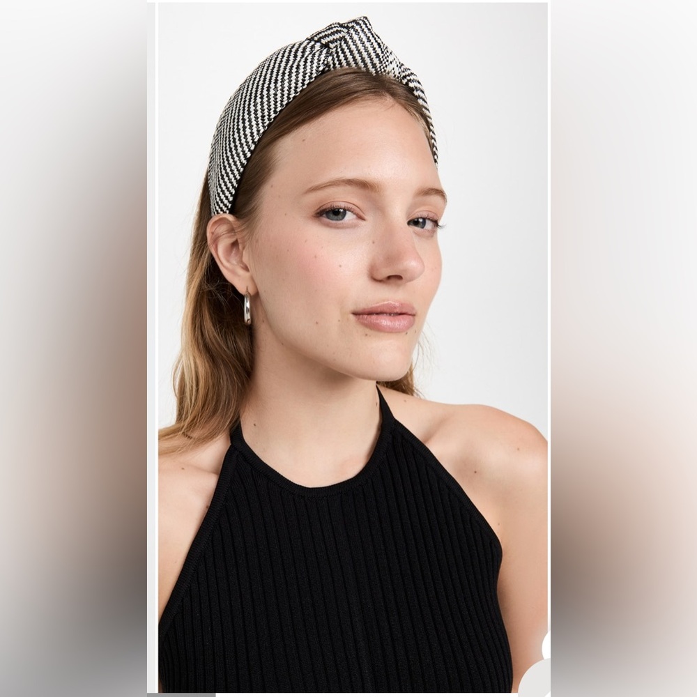 Lele Sadoughi Multi Weave Knotted Headband with LS pouch